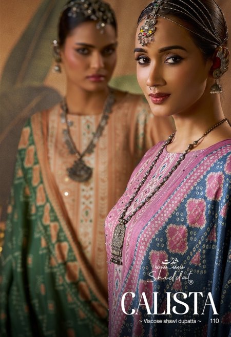 Calista 110 By Shiddat Viscose Pashmina Dress Material 